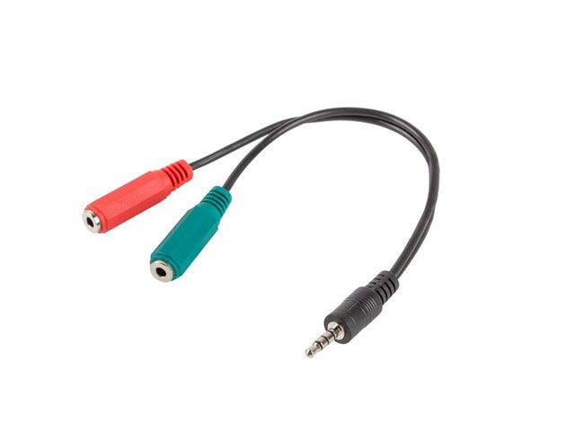EAN 5901969409918 - Lanberg AD-0023-BK cable de audio 0,2 m 3,5mm 2 x 3.5mm Negro imagen 1