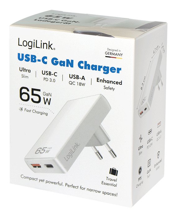 Logilink Pa0368 Cargador De Dispositivo Móvil Universal Blanco Corriente Alterna Carga Rápida Interior