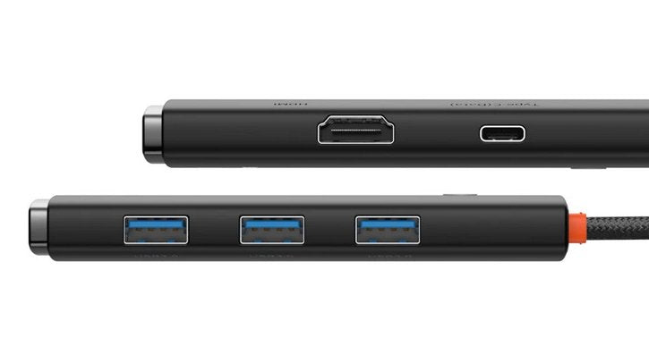 Baseus Lite Series 5w1 Usb-C Do 3x Usb 3.0 + Usb-C + Hdmi (Negro)