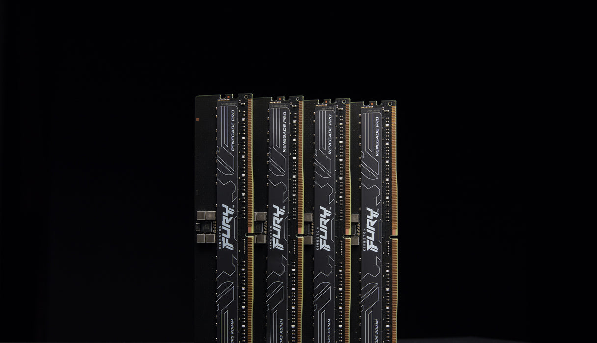 Memoria Kingston Fury 128 Gb Ddr5 5600 (8x 16 Gb) Octa Kit, Ram Negro, Kf556r28rbek8-128, Renegade Pro, Intel Xmp, Amd Expo Kf556r28rbek8-128