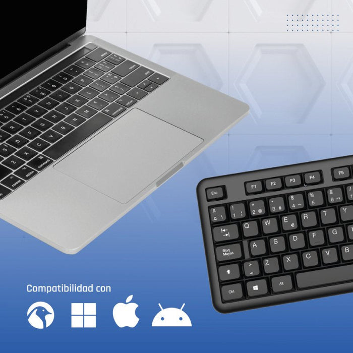 Teclado Oficina Usb Estándar Ck-Office-105t Negro