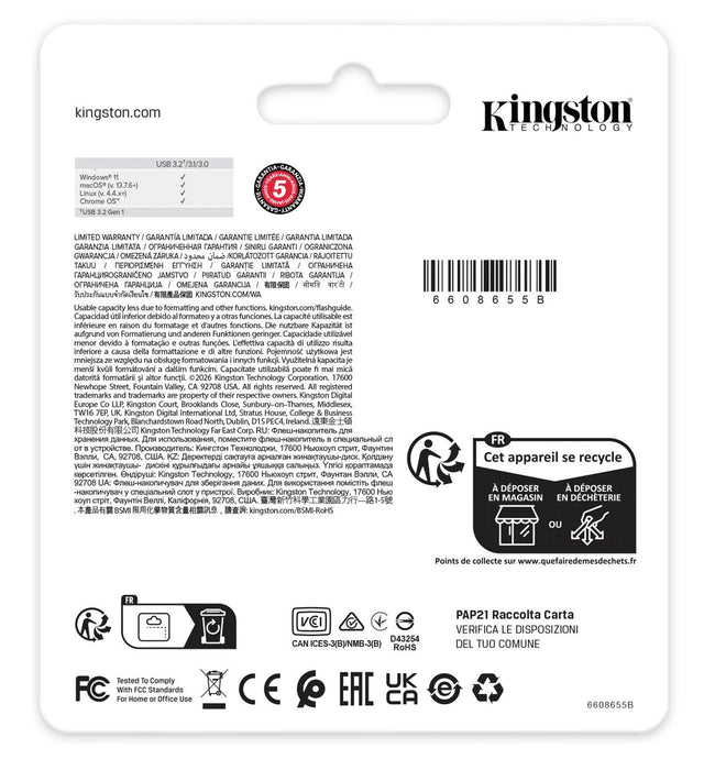 Stick Kingston Dt Kyson G2 128gb Usb 3.0