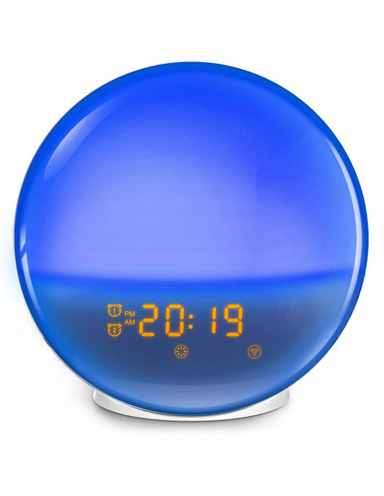 Despertador Inteligente Con Lámpara Rgb Muvit Io Miolamp005 Radio Fm Blanco