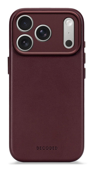 Decoded Leather Backcover Iphone 17 Pro Dark Ruby