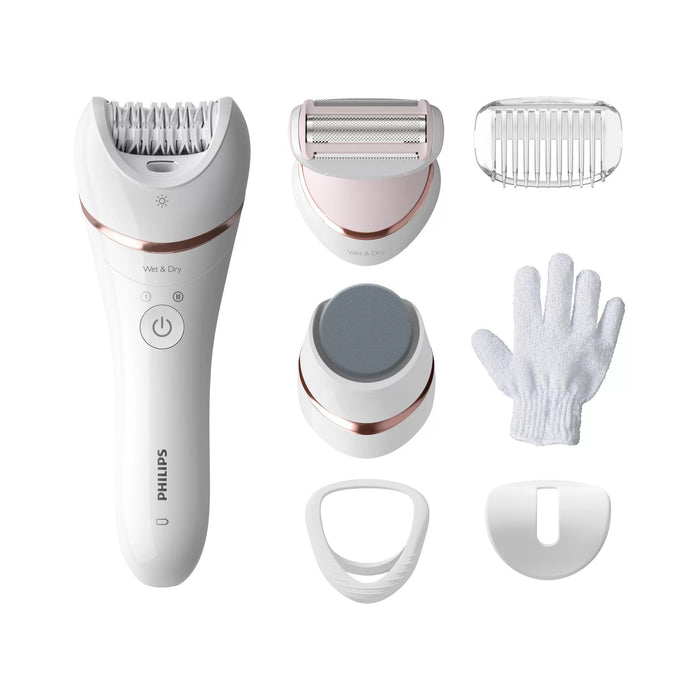EAN 8710103935520 - Philips 8000 series BRE730/10 depiladora 32 pinzas Rosa, Blanco imagen 1