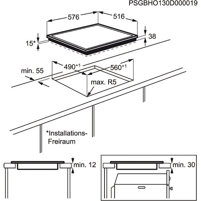 EAN 7332543486533 - Electrolux EHF6342XOK hobs Negro Integrado Cerámico 4 zona(s) imagen 2