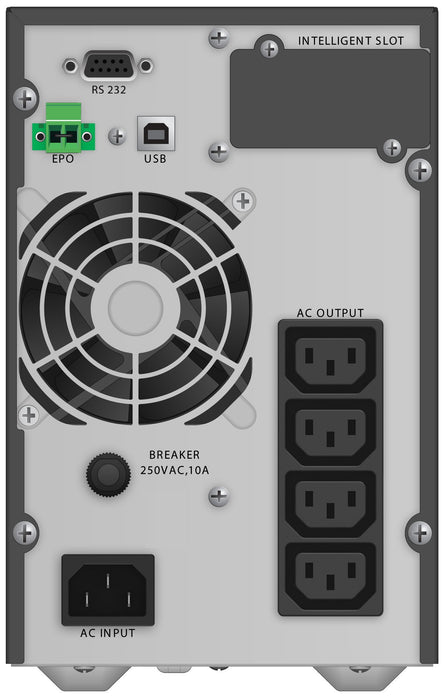 EAN 4260074978308 - PowerWalker VFI 1000 TG sistema de alimentación ininterrumpida (UPS) Doble conversión (en línea) 1 kVA 90 imagen 2