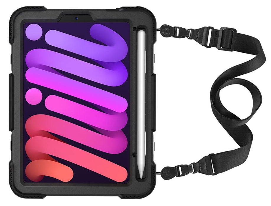 Funda Reforzada 3m Con Asa 360 + Stand + Bandouliere Para Apple Ipad Mini 6 (2021 - 2023) / Mini 7 (2024) - Eiger®