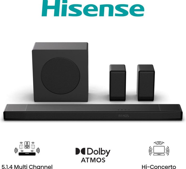 Barra Sonido Hisense Ax5140q 5.1.4 600w 13 Altavoces Calibracion Auto