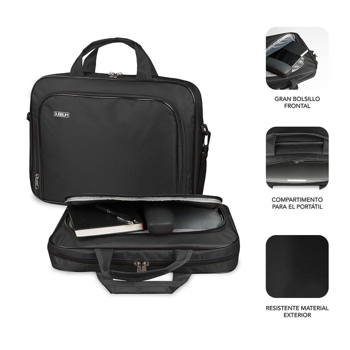 EAN 8436586741235 - SUBBLIM SUB-LB-1OLB030 maletines para portátil 35,6 cm (14") Maletín Toploader Negro imagen 2