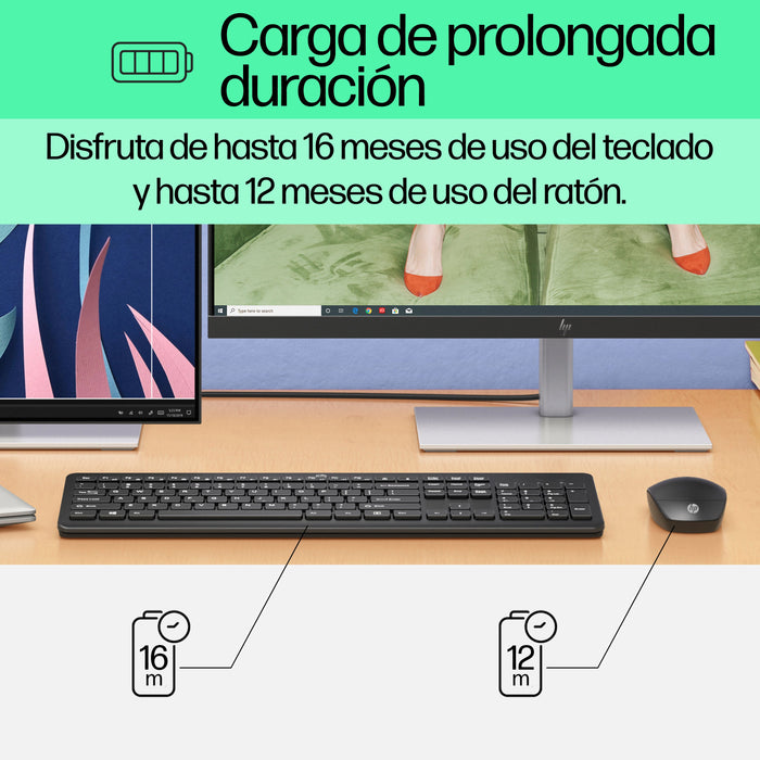 EAN 0195122118709 - HP 230 Wireless Mouse and Keyboard Combo teclado Ratón incluido Oficina RF inalámbrico Negro imagen 7