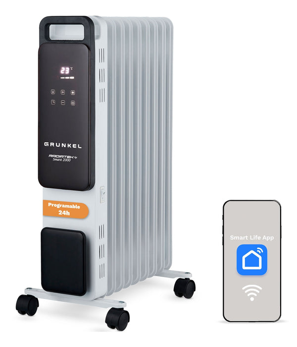 Radiador De Aceite Grunkel Rd-2000pro 3 Potencias 2000w 9 Elementos Wifi