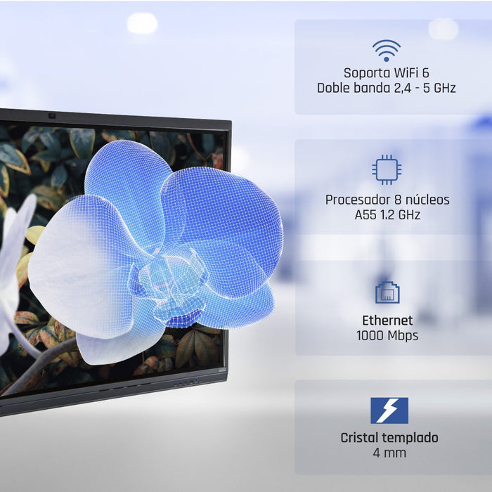 EAN 8435364318805 - iggual Orchid 65" Panel plano interactivo 165,1 cm (65") LED Wifi 400 cd / m² 4K Ultra HD Negro Pantalla  imagen 9