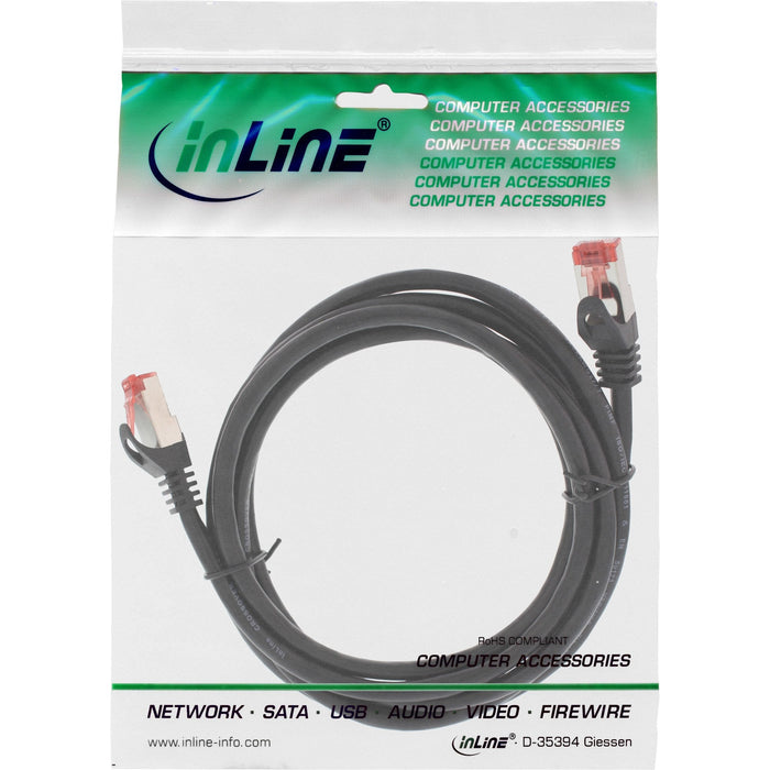 Inline Rj-45 Cat6 M-M 0.5m Cable De Red Negro 0,5 M S/Ftp (S-Stp)