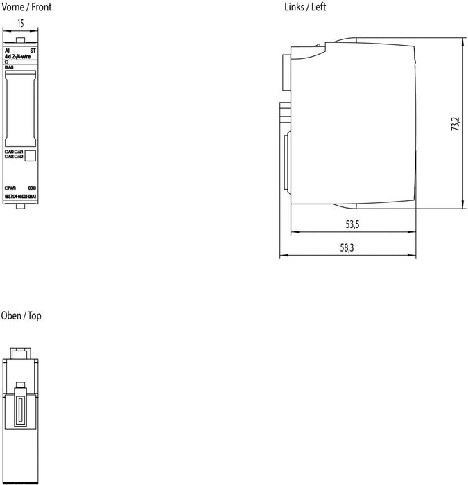 Siemens Et200sp 6es7134-6gd01-0ba1 Simatic Analoges Eingangsmodul