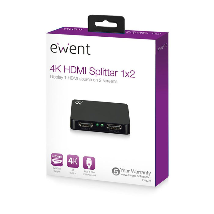 EAN 8054392616808 - Ewent EW3720 divisor de video HDMI 2x HDMI imagen 4