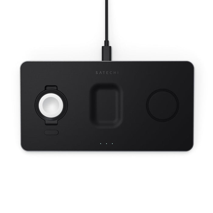 Cargador Inalámbrico Satechi St-X3twcpm Cargador De Dispositivo Móvil Auriculares, Smartphone, Reloj Inteligente Negro Corriente Alterna  Interior