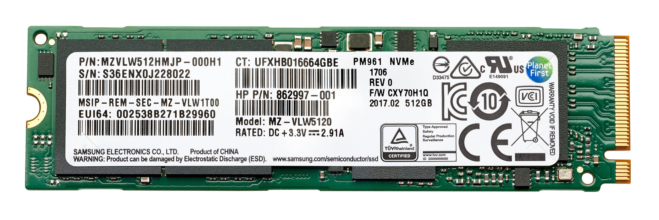 EAN 0195908687375 - HP 512GB PCIe 4x4 NVMe TLC SSD PCI Express imagen 1