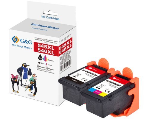 G&G Xl-Cartuchon 2er Set Compatible Con Canon 546xl 545xl