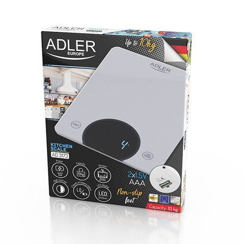 Báscula De Cocina Adler Ad 3173s Plata