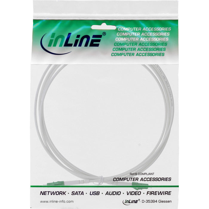 Cable Simplex De Fibra Óptica Inline, Ftth, Lc/Apc 8° A Lc/Apc 8°, 9/125?M, Os2, 0,5m