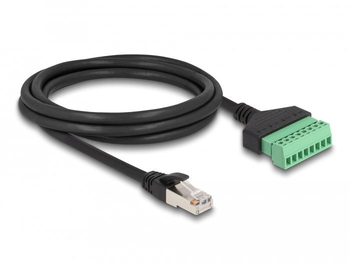 Cable Delock Rj45 Cat.6 Stecker Zu Terminalblock Adapter 2 M 2-Teilig