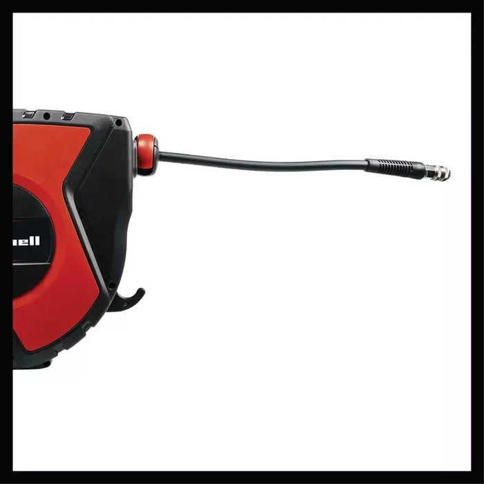 Tambor De Aire De Aire Comprimido Automático Inhell Tc-Ph 150 Negro/Rojo, Manguera De Aire Comprimido De 15 Metros + 1.5 Metros Conexión 4138005