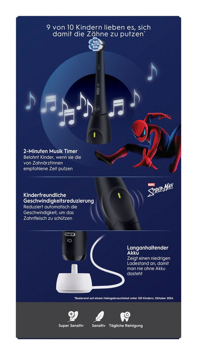 Oral-B Cepillo De Dientes 932820 / Io Kids Spiderman 6+ Mit Etui Negro