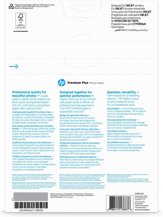 EAN 0886111138876 - HP Premium Plus Glossy Photo Paper-20 sht/A4/210 x 297 mm Brillo imagen 3