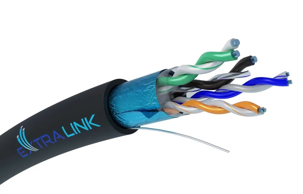 Extralink Cat5e Ftp (F/Utp) Outdoor Twisted Pair With Gel 305m