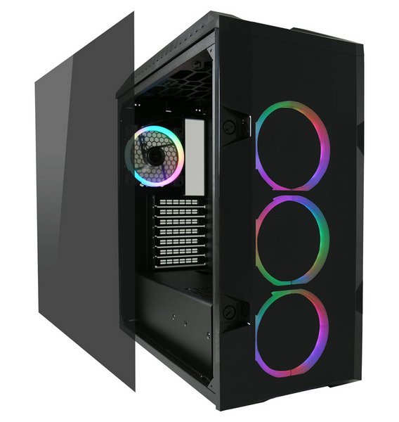 EAN 4260070121289 - LC-Power 998B Midi Tower Negro, Transparente imagen 2