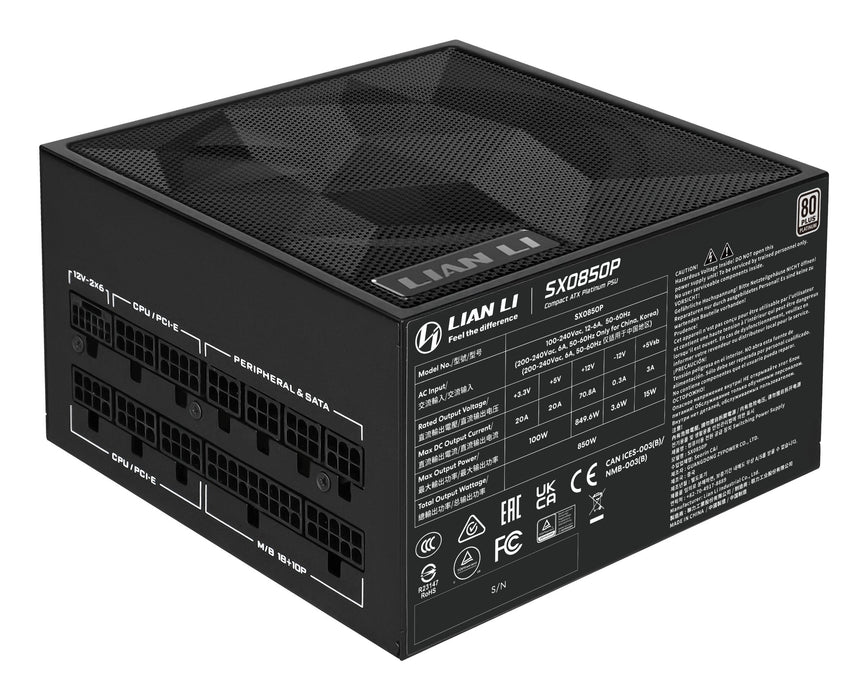 Fuente Alimentacion  Atx 850w Lian Li Sx850p Black Platinum