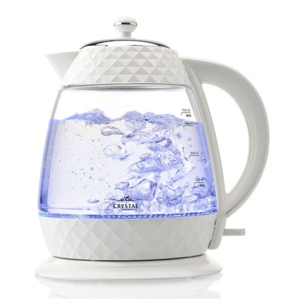 EAN 8590393325535 - Eta Crystal tetera eléctrica 1,7 L 2200 W Transparente, Blanco imagen 1