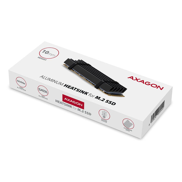 EAN 8595247905550 - Axagon CLR-M2L10 sistema de refrigeración para ordenador M.2 NVMe SSD, Unidad de estado sólido Disipador  imagen 7
