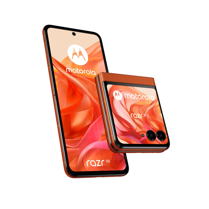 EAN 0840023274718 - Motorola razr 50 17,5 cm (6.9") SIM doble Android 14 5G USB Tipo C 8 GB 256 GB 4200 mAh Naranja imagen 1