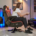 EAN 0094338200140 - X Rocker 2020014 silla para videojuegos Silla gaming Asiento acolchado Negro, Rojo imagen 2