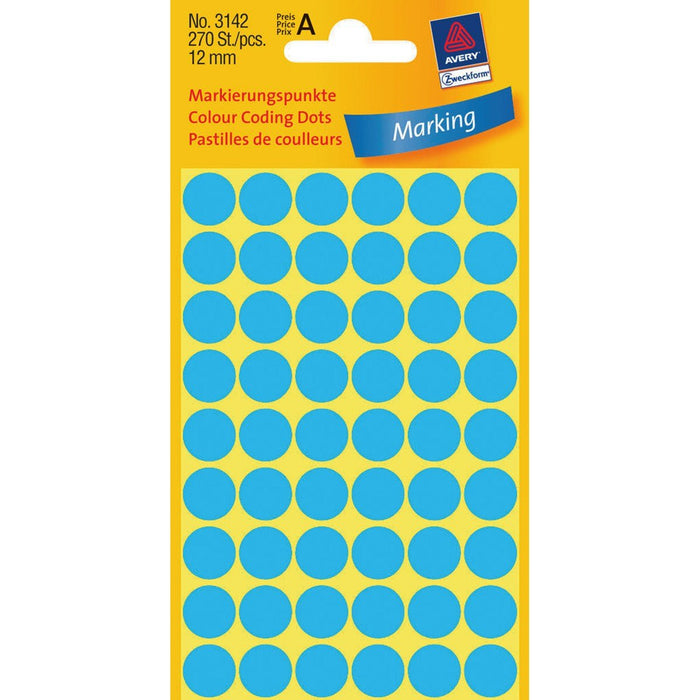 Avery Zweckform Klebepunkte 3142 Azul Ø 12,0 Mm, 270 Unidades