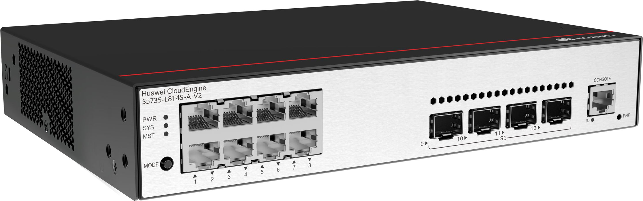 EAN 6901443421831 - Huawei CloudEngine S5735-L8T4S-A-V2 Gestionado L3 Gigabit Ethernet (10/100/1000) 1U Negro, Plata imagen 3