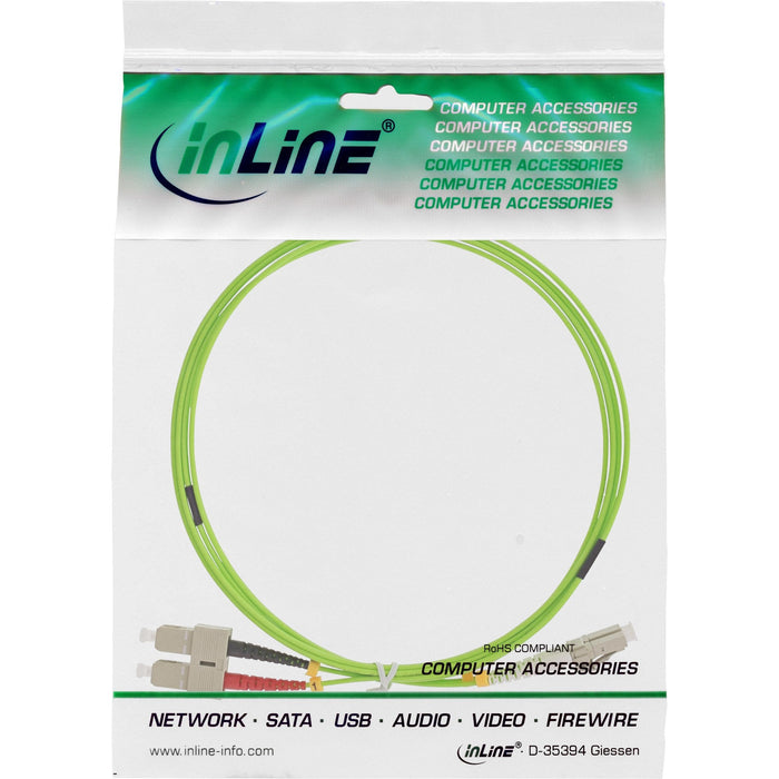 Cable Dúplex De Fibra Óptica Inline Lc/Sc 50/125?M Om5 2m