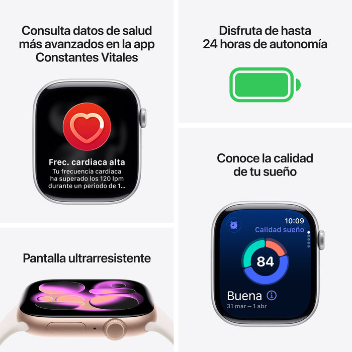 EAN 0195950472585 - Apple Watch Series 11 OLED 42 mm Digital 374 x 446 Pixeles Pantalla táctil 5G Titanio Wifi GPS (satélite) imagen 3