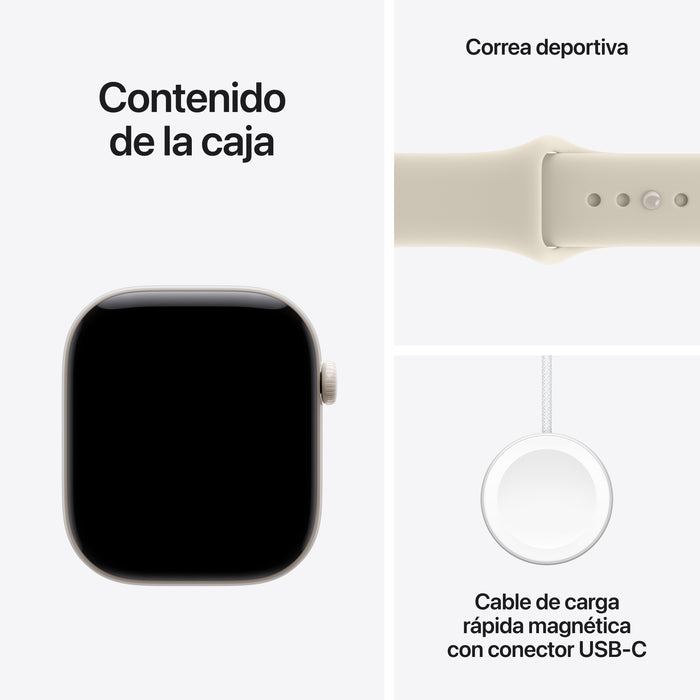 Apple Watch Series 12 Gps + Cellular 46mm Pearl White Ceramic Case With Sand Sport Band - M/L