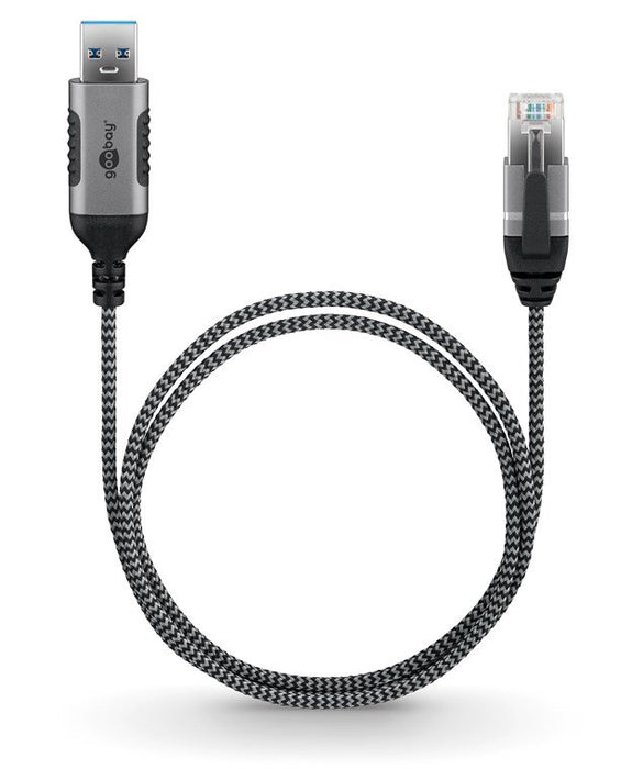 EAN 4040849743948 - Goobay 74394 cambiador de género para cable USB 3.0 type A RJ45 Negro, Plata imagen 5