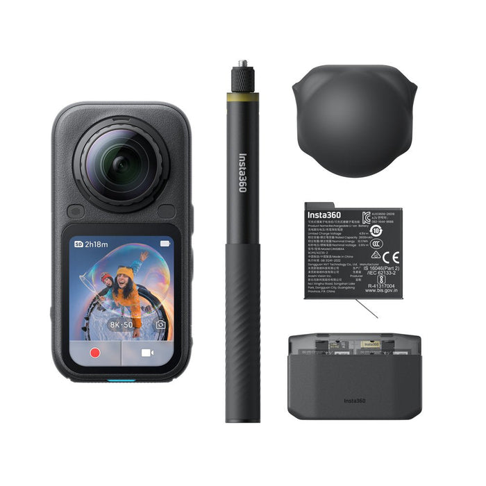 Insta360 X6 Essentials Bundle Midnight Black Cámara De Acción 360° 8k + Kit De Accesorios