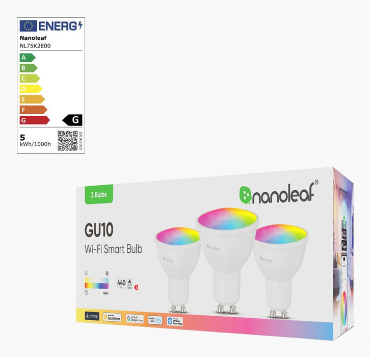 Nanoleaf Essentials Matter Wlan Smart Bulb Gu10 - 3pk