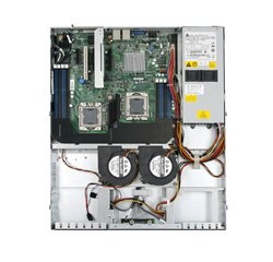 EAN 0735858213448 - Intel SR1630BCR servidor barebone Intel® 5500 LGA 1366 (Socket B) Bastidor (1U) Aluminio, Negro imagen 1