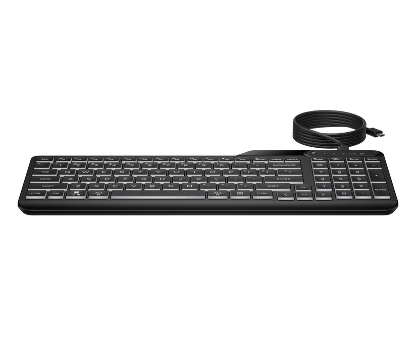 EAN 0197192768860 - HP 405 Backlit Wired Keyboard teclado Oficina USB Negro imagen 8
