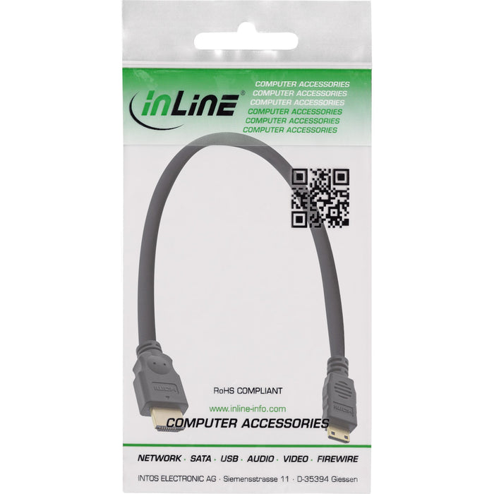 Inline Cable Hdmi Tipo A Macho A Mini Hdmi C Macho 0.3m