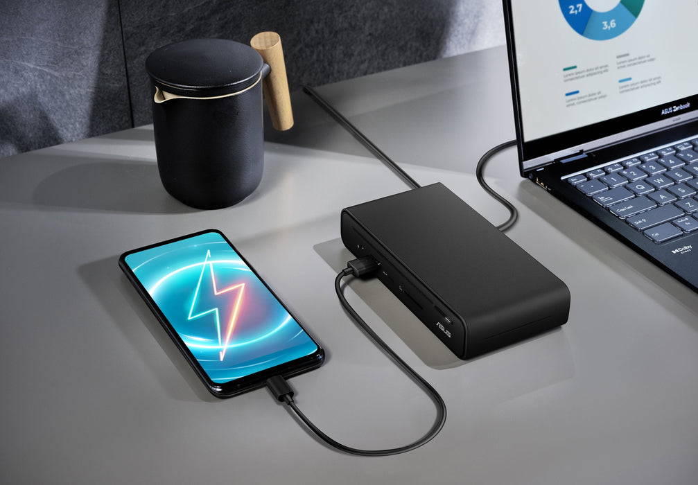 Asus Triple Display Usb-C Dock Duo Dc301 Alámbrico Negro 90xb0a5n-Bds010