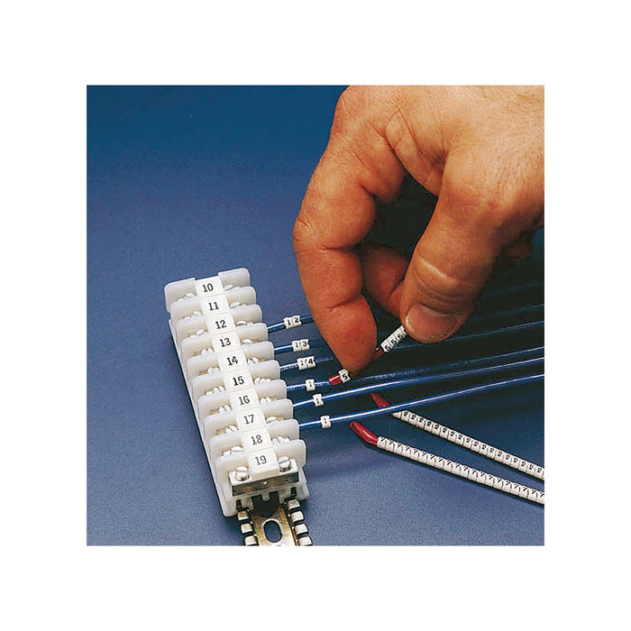 Clip Sleeve Wire Markers Scn-07-1, Black, White,