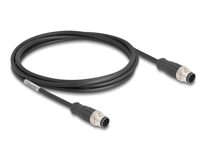 Delock 80807 Cable M12 Codificado A 8 Pin Macho A Macho Pvc 2 M
